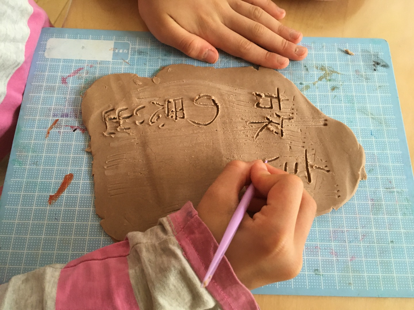 write on clay